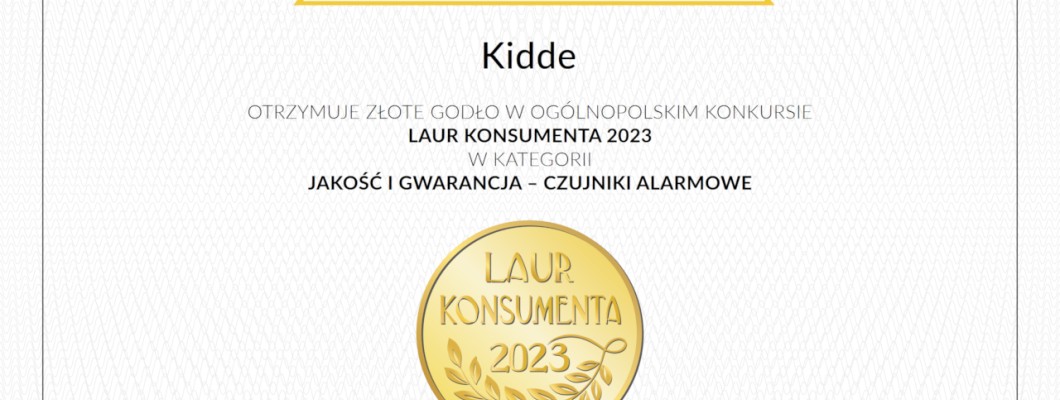 Golden Consumer Laurel 2023 for Kidde