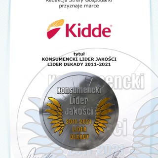 Dyplom Lider Dekady 2011 - 2021