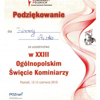 Podziękowanie od Korporacji Kominiarzy Polskich
