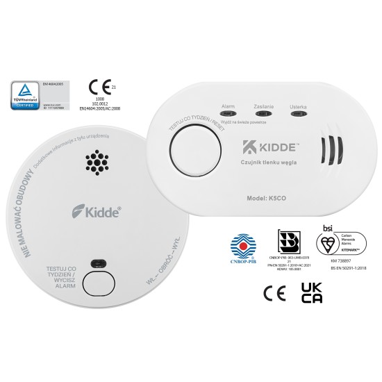 Zestaw 2 czujek: czadu i dymu