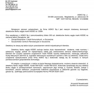 Referencje - GAZ-POM Zabezpieczenia Gazowe