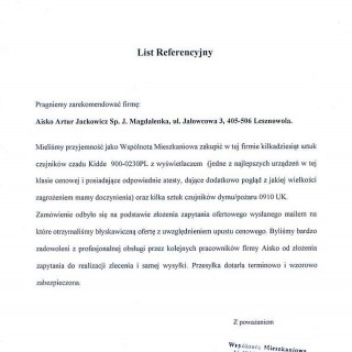 Referencje - Wspólnota Mieszkaniowa Kraków