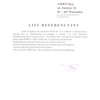 Referencje - Zespół Zarządców Nieruchomości WAM Sp. z o.o. - Zielona Góra