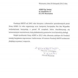 Referencje - Fundacja KRZYŚ