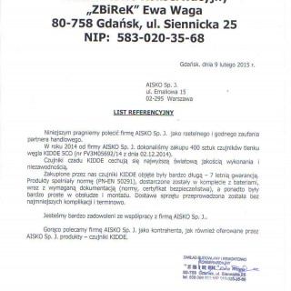 Referencje - Zakład Budowlany i Remontowo Konserwacyjny „ZBiReK”