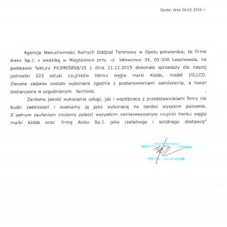 Referencje - Agencja Nieruchomości Rolnych Oddział Terenowy w Opolu